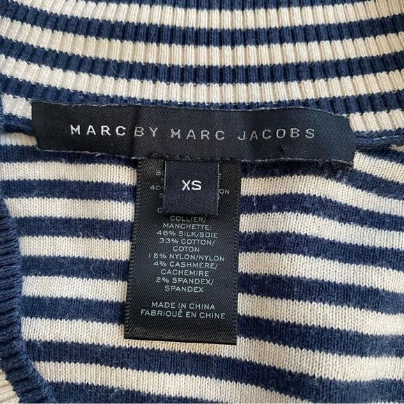 Marc by Marc Jacobs Cardigan Stripe Silk Cashmere Blend XS - Picture 3 of 5